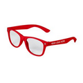 Red Kids Size Retro Clear Lenses Sunglasses